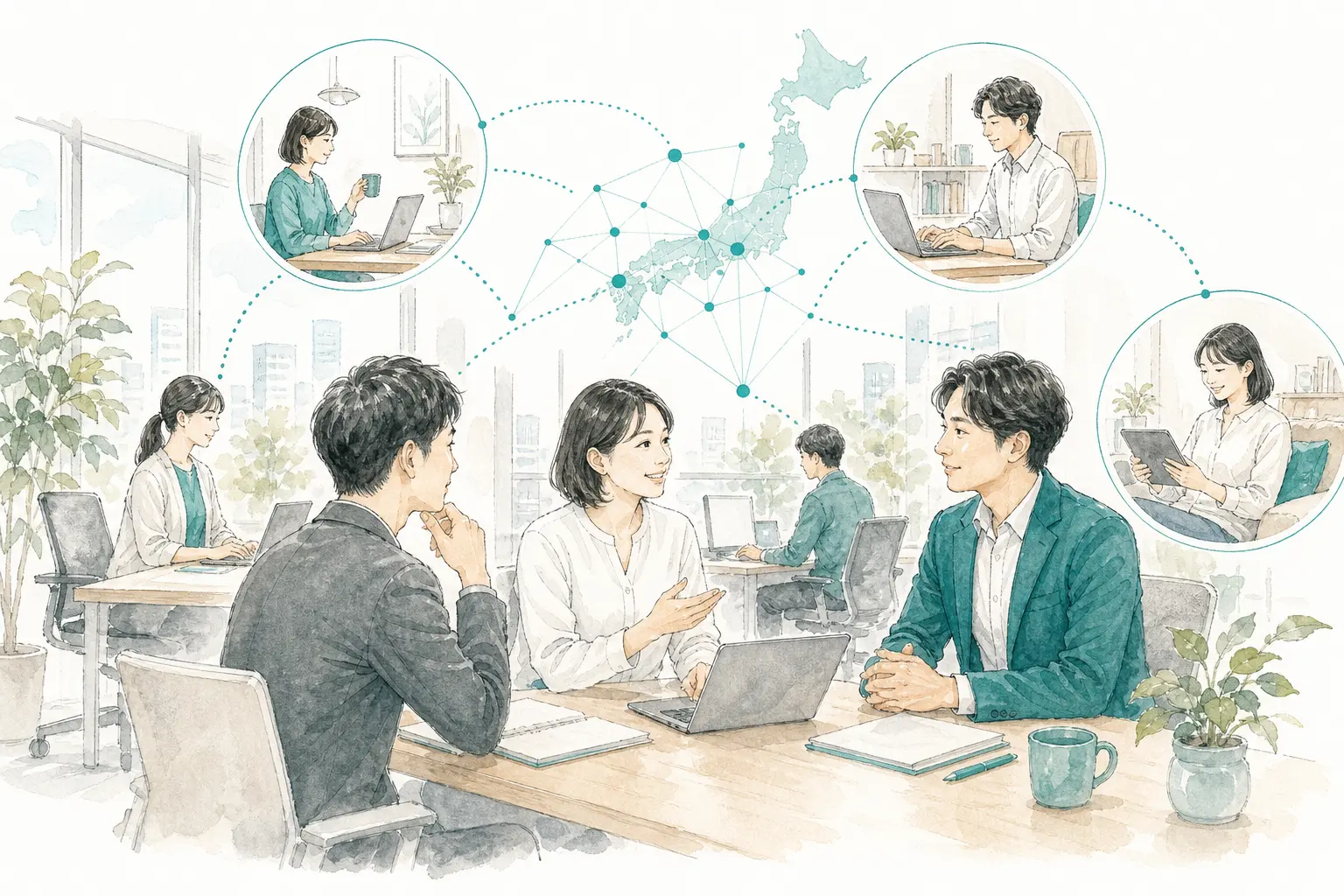 全国のテレワーク実践者と協会をつなぐネットワーク
